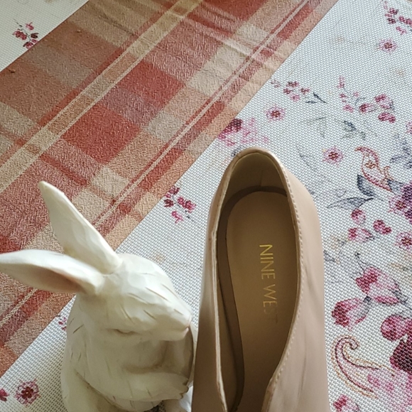 ‼🎀‼Nine West Nude Leather peep toe bootie sz.6.5! - Picture 3 of 8